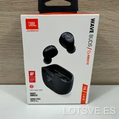 Auriculares inalámbricos JBL Wave Buds Black con estuche de carga