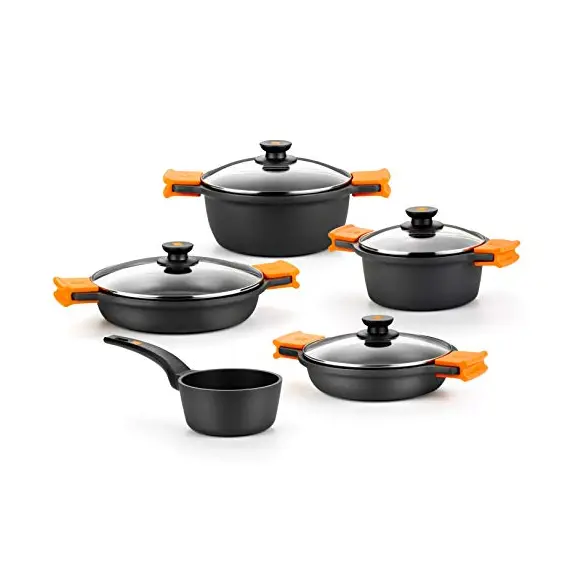 BRA Efficient: Batería de Cocina 5 Piezas de Aluminio Fundido Antiadherente