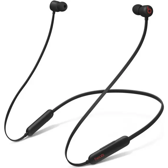 Beats Flex All-Day headphones in black. Magnetic earbuds, flexible Flex-Form cable, and comfortable fit for all-day wear.