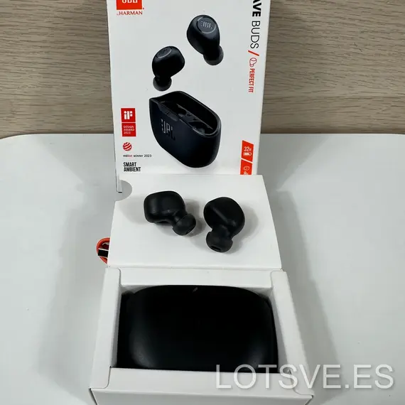 Auriculares inalámbricos JBL Wave Buds Black con estuche de carga