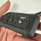 Complete setup of the EJEAS V6 Pro+ Bluetooth headset installed on a motorcycle